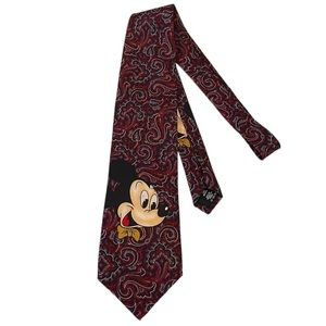 Mickey & Co. Disney Paisley Print Silk Tie